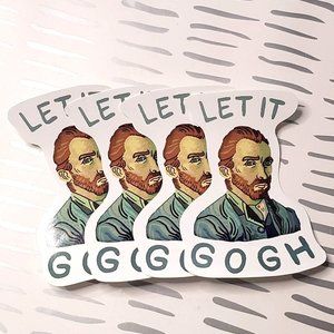 Let It Gogh - Vincent Van Gogh Bundle of 4 Vinyl Stickers